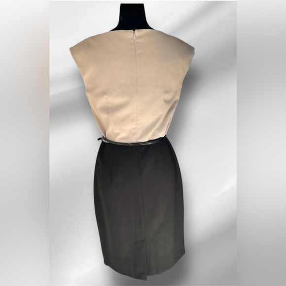 Calvin Klein colorblock pencil dress Sz 8 with small belt 011 - Picture 2 of 3